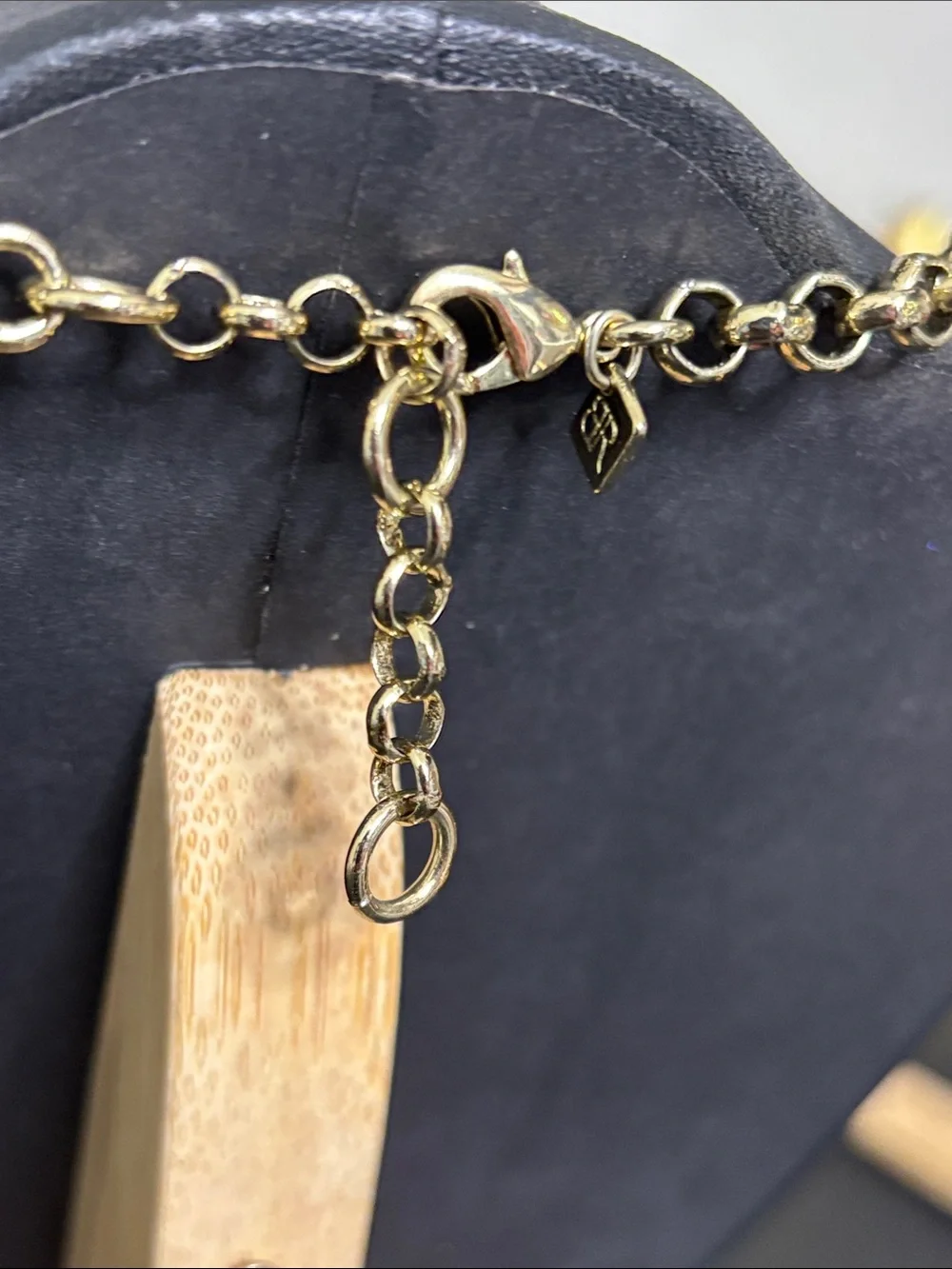 Banana Republic Gold Chain Statement Collar Necklace Amber Gemstones